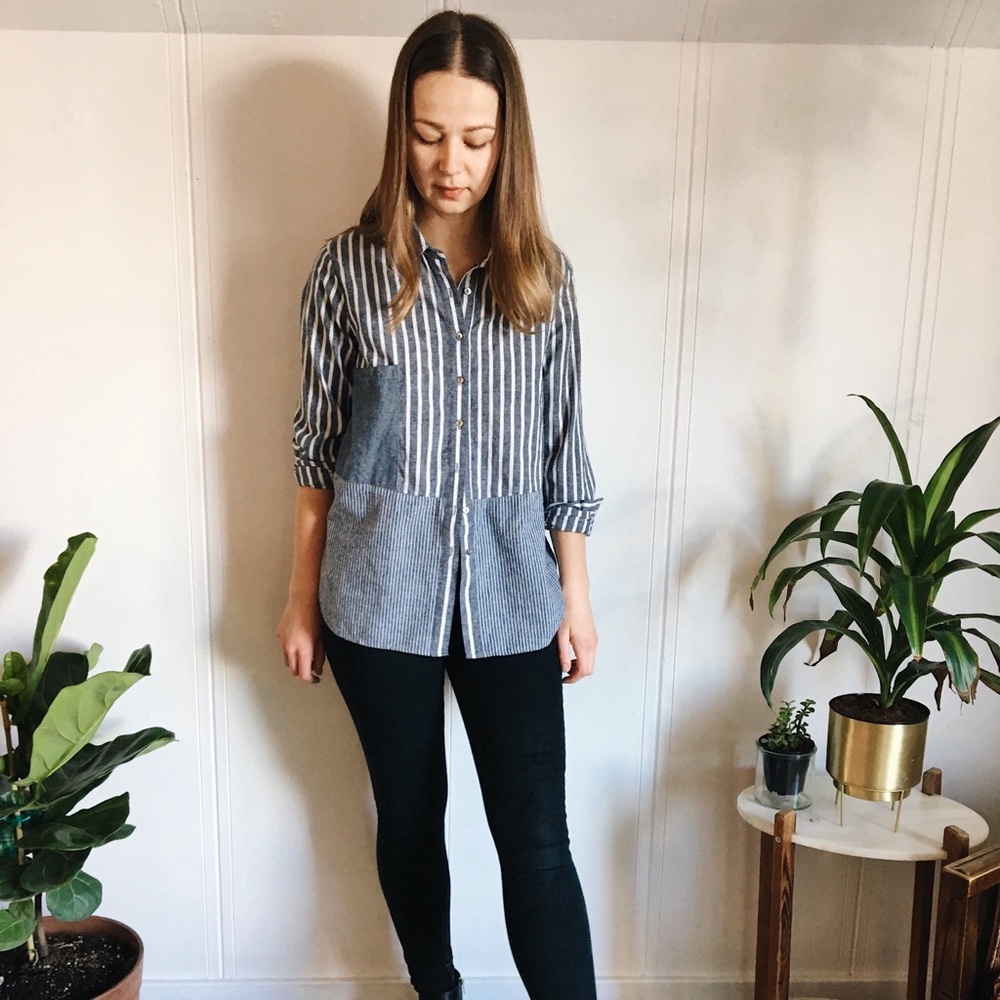various striped button-down